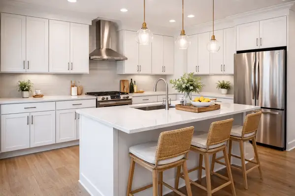 Completed kitchen renovation with cabinets and countertops