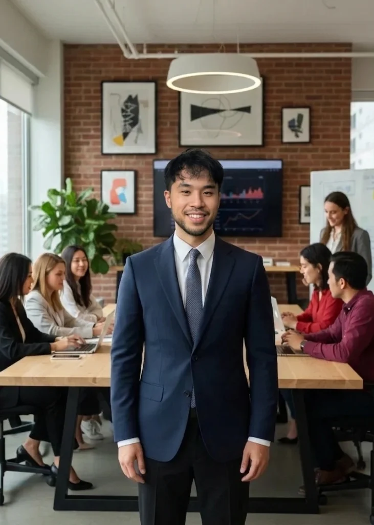 Michael Vale hosting an SEO team meeting in a Philadelphia, PA office