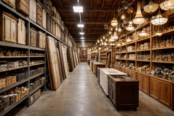 Salvage yard with affordable reclaimed building materials