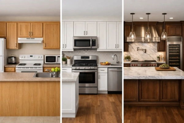 Cost To Remodel A Kitchen In 2026: What You'll Actually Spend 7 Budget vs mid-range vs high-end kitchen remodel cost comparison 2026