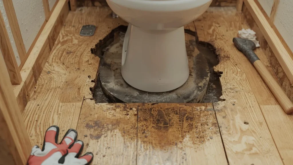 Bathroom Renovation Order: The Right Sequence In 2026 5 Rotted bathroom subfloor discovered during renovation demo