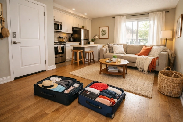 Furnished short-term rental apartment for temporary housing during remodel